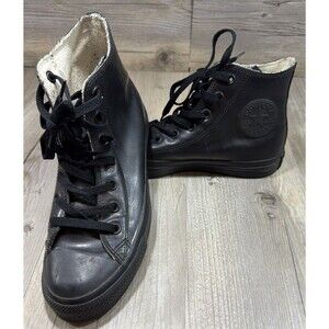 Converse Chuck Taylor All Star Rubber High Top Black Monochrome Women 8 / Men 6